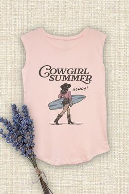 Cowgirl Summer ,  Cotton Modal Sleeveless Tank