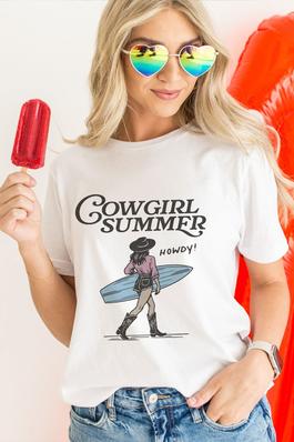Cowgirl Summer , UNISEX Round Neck Tee