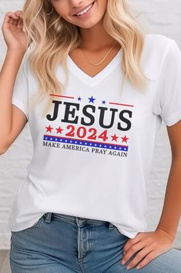 Jesus 2024 , Unisex  V Neck T-Shirt