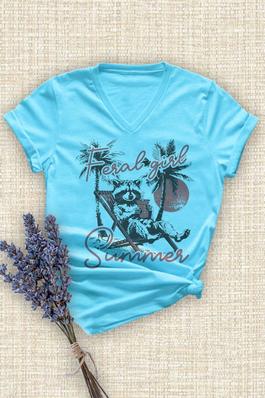 Feral Girl Summer , PLUS Unisex V Neck T-Shirt