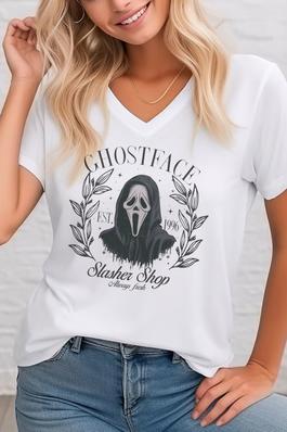 Ghost Face , Unisex   V Neck T-Shirt