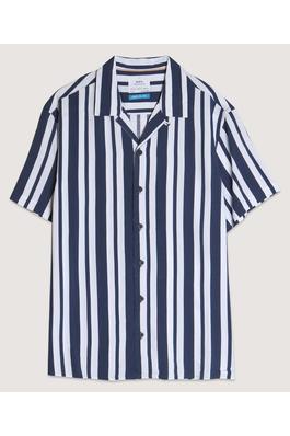 Striped Rayon Camp Shirt