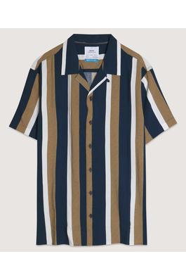 Striped Rayon Camp Shirt