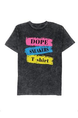 DOPE SNEAKERS AND GRAPHIC MINERAL WASH TEE