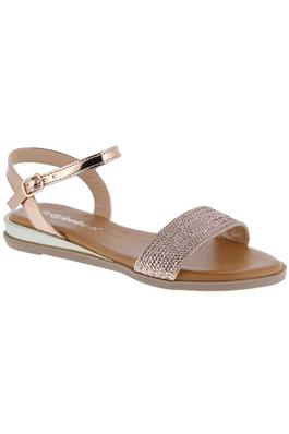 WOMENS TOE BAND ANKLE BUCKLED FLAT SANDALS FIG-10