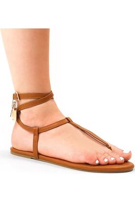 WOMENS LOCK ANKLE BUCKLED THONG SANDALS MARLO-91