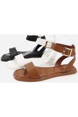 WOMENS SQUARE TOE ANKLE BUCKLED SANDALS SAHARA-15