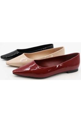 WOMENS POINTED TOE SLIP ON COMFORT FLATS WISE-01