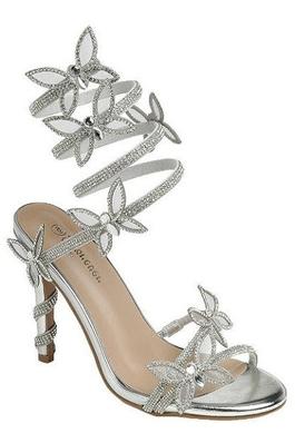 WOMENS RHINESTONE BUTTERFLY DRESS SHOES GAME-41