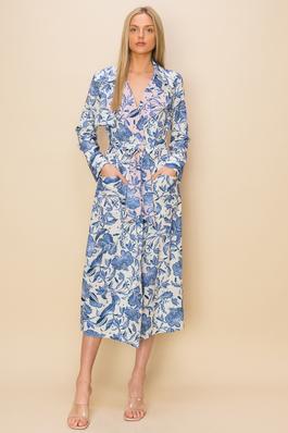 PRINTED TRENCH COAT OR DRESS 