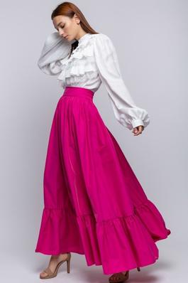 POCKETED FLARED MAXI SKIRT