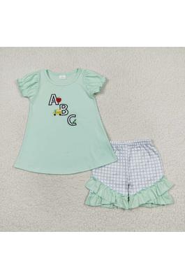 back to school ABC girl outfit set