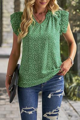 Floral Print Loose Fit Tunic Blouse