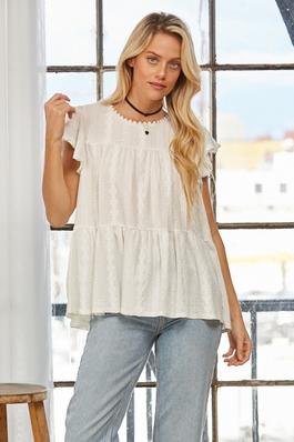 Kiley Lace Tiered Blouse