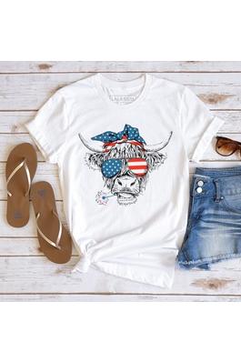 COW AMERICAN GRAPHIC T SHIRT