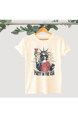 PARTY IN THE USA 4TH OF JULY GRAPHIC T SHIRT