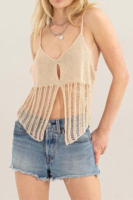 Boho-Chic Crochet Top with Adjustable Straps