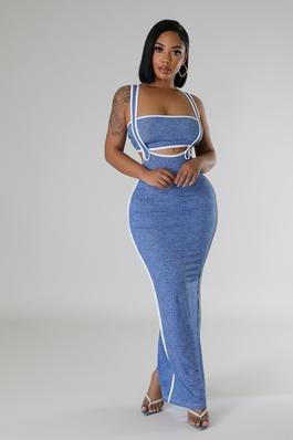 Chic Tube Top Two-Piece Set for Curvy Queens