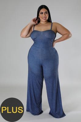 Elegant Stretch Jumpsuit with Wide Legs