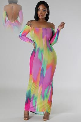 Vibrant Off-Shoulder Ruched Dress