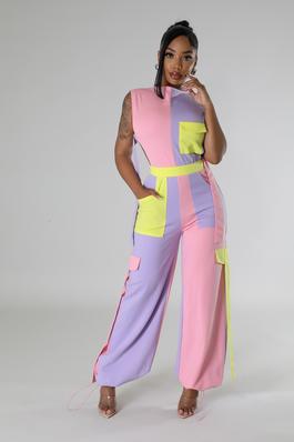 Vibrant Colorblock Jumpsuit for Bold Fashionistas