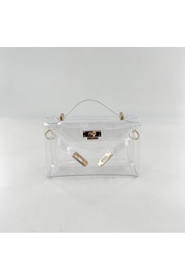 CLEAR HIGH QUALITY TRANSPARENT TOP HANDLE BAG 