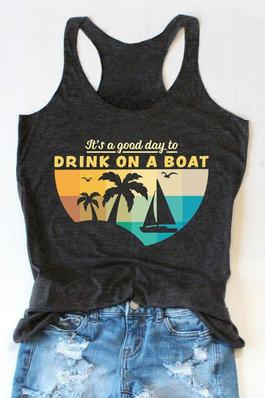 IT S A GOOD DAY TO DRINK ON A BOAT RACERBACK TANK