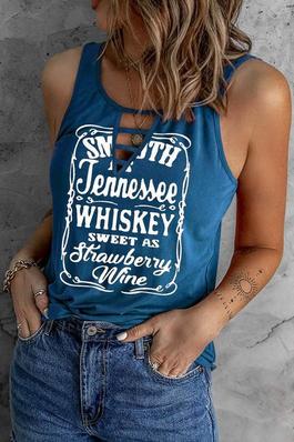 SMOOTH AS TENNESSEE WHISKEY SWEET AS STRAWBERRY WINE KEYHOLE NECK TANK