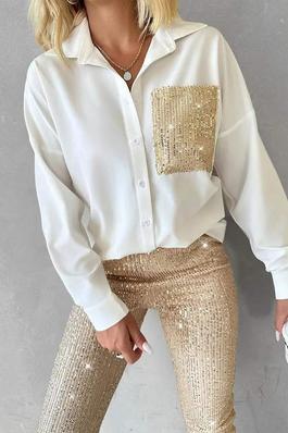 SEQUIN LONG SLEEVE TOP PANT SETS