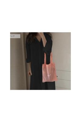 Solid Color Long Sleeve Lapel Single Breasted Loose Long Blouse