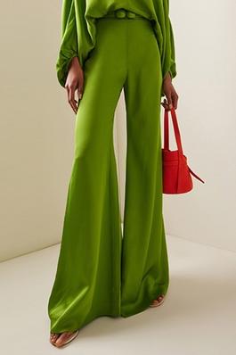 High Waisted Loose Solid Color Split-Joint Pants Trousers