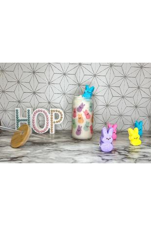 Easter Peeps Glass Can