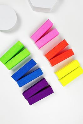 SET OF 2 SOLID COLOR RESTANGLE SHAPED NAIL FILE