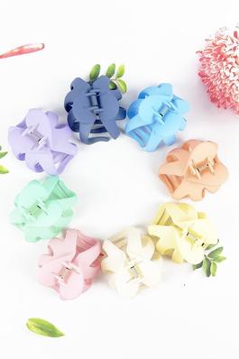 MATTE PLAIN COLOR OCTOPUS PATTERN STYLING HAIR CLAW