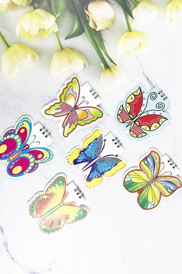 COLORFUL BUTTERFLY SHAPED PATTERN MINI NOTEBOOK