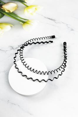 WAVE AND SPIRAL METAL HEAD BAND SET