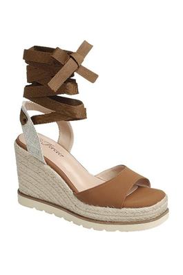 WOMENS LACE UP STRAPPY ESPADRILLE WEDGES