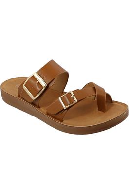 WOMENS BUCKLE STRAPPY CASUAL SANDALS