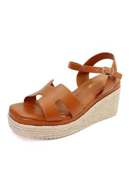 WOMENS H BAND CUT OUT ESPADRILLES WEDGES SANDALS