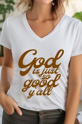 God is Just So Good Yall Unisex V Neck TShirt