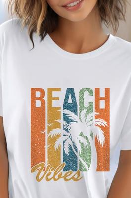 Sparkly Beach Vibes UNISEX Round NeckTShirt