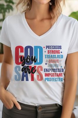 God Says You Are Precious Unisex V Neck TShirt