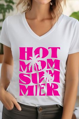 Hot Mom Summer Unisex V Neck TShirt