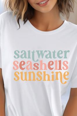Saltwater Seashells UNISEX Round NeckTShirt