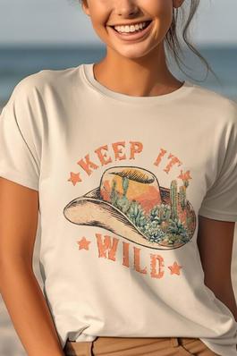 Keep It Wild Western UNISEX Round Neck TShirt