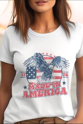 Made In America Eagle UNISEX Round Neck TShirt