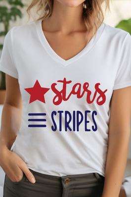 Stars Stripes Unisex V Neck TShirt