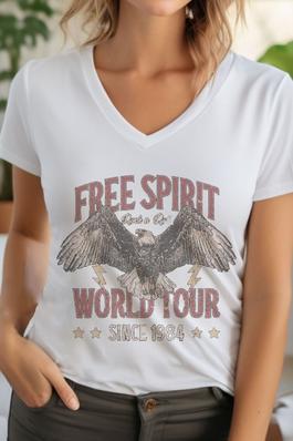 Free Spirit Eagle World Tour Unisex V NeckTShirt