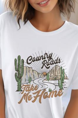 Country Road Take Me Home UNISEX Round Neck TShirt