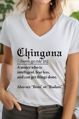 Chingona Definition Unisex V Neck TShirt